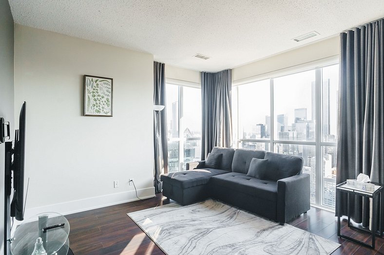 CN Tower View Luxury 1bed + Sofa cama