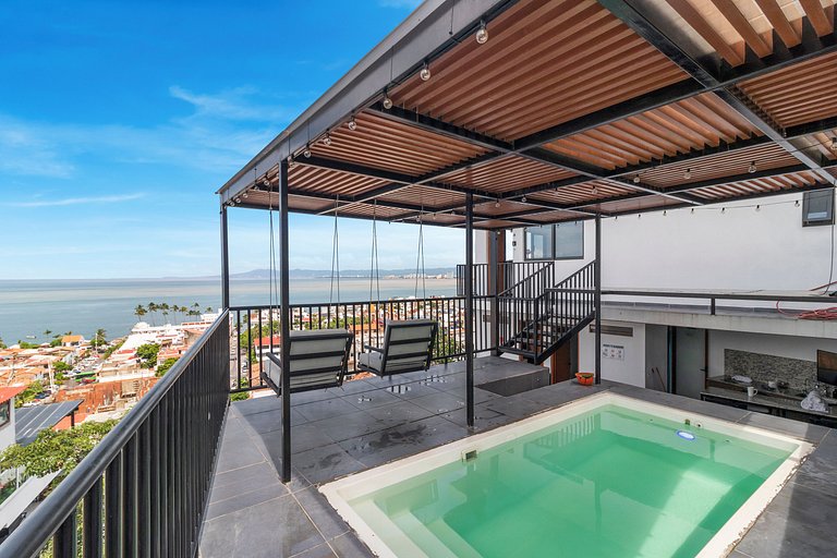 Monyxbnb 11 camas, 6 baños, Piscina, vista al mar